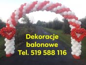 Bramy balonowe montaz bram balonowych balony z helem girlandy balonowe led