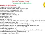 Kurs pt. „Florystyka ślubna” .