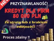 Kredyt dla FIRM 80 000 PLN ze stratą/z brakiem zdolności