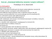 Kurs pt. „Aranżacje balkonów, tarasów i wnętrz roślinami”.