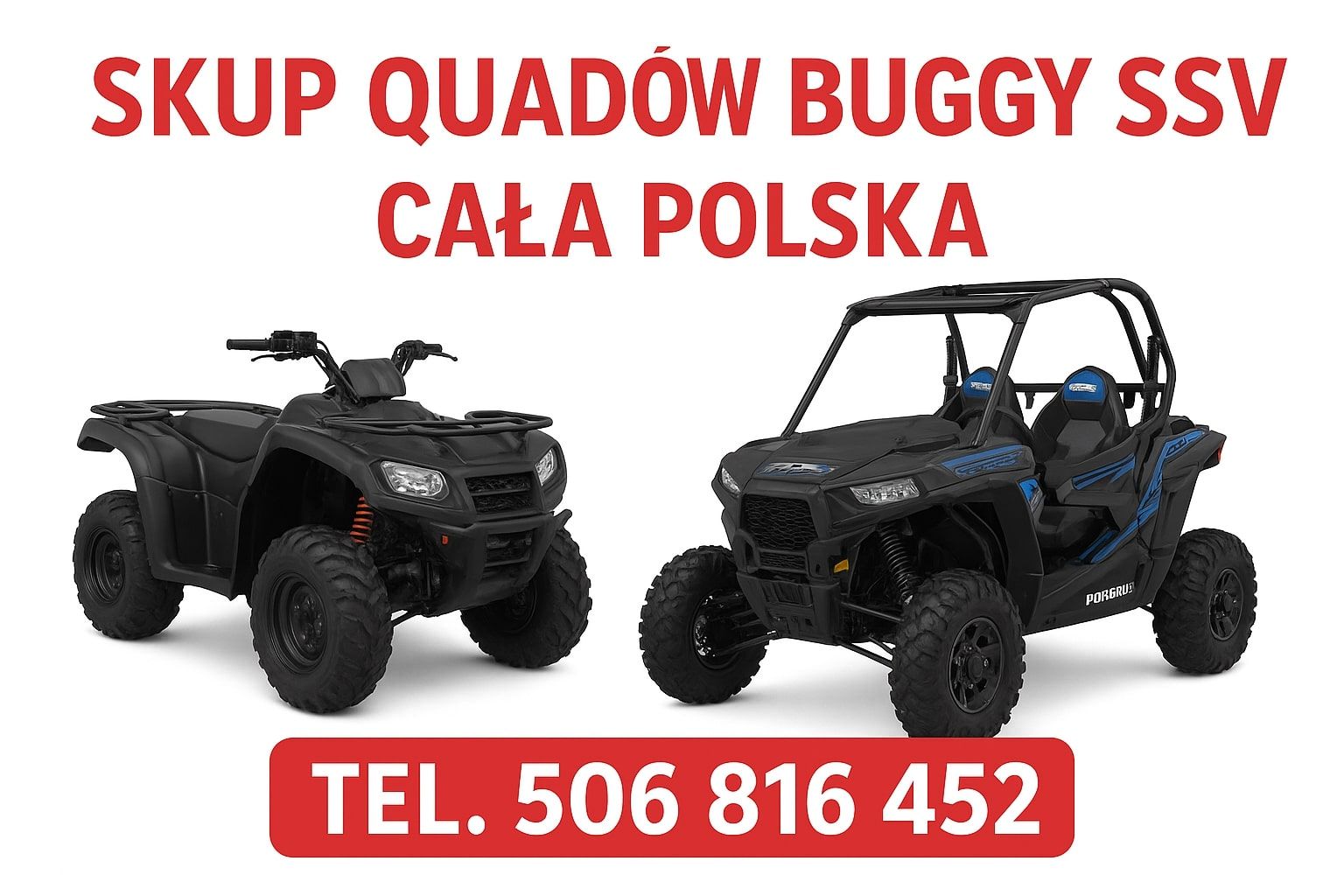SKUP QUADÓW QUAD QUADY ATV BUGGY SSV -CAŁA POLSKA 24H/7 Poznań - Zdjęcie 1
