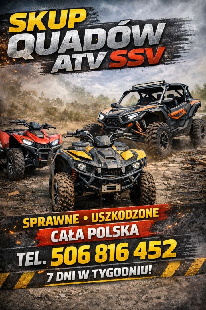 SKUP QUADÓW QUAD QUADY ATV BUGGY SSV -CAŁA POLSKA 24H/7 Poznań - Zdjęcie 1
