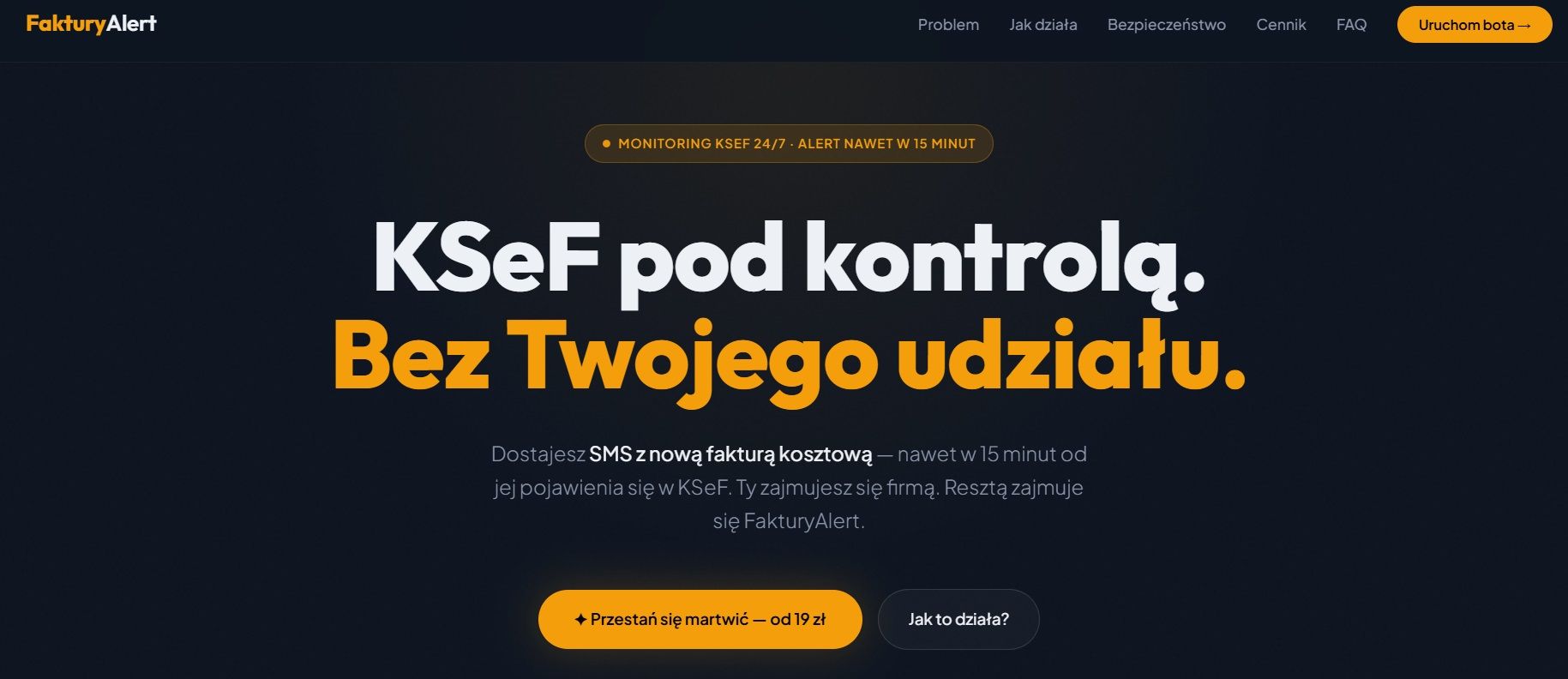 Monitoring KSeF 24/7 – Powiadomienia SMS i E-mail o fakturach  - Zdjęcie 1