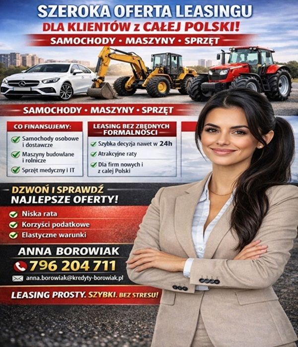 SZEROKA OFERTA LEASINGU DLA KLIENTÓW Z CAŁEJ POLSKI! Poznań - Zdjęcie 1