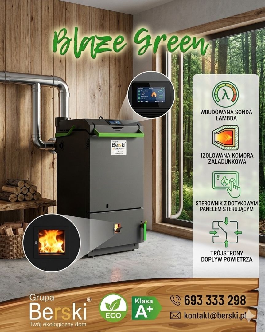 Kocioł zgazowujący drewno BLAZE GREEN – 10 kW Brzeźnio - Zdjęcie 1