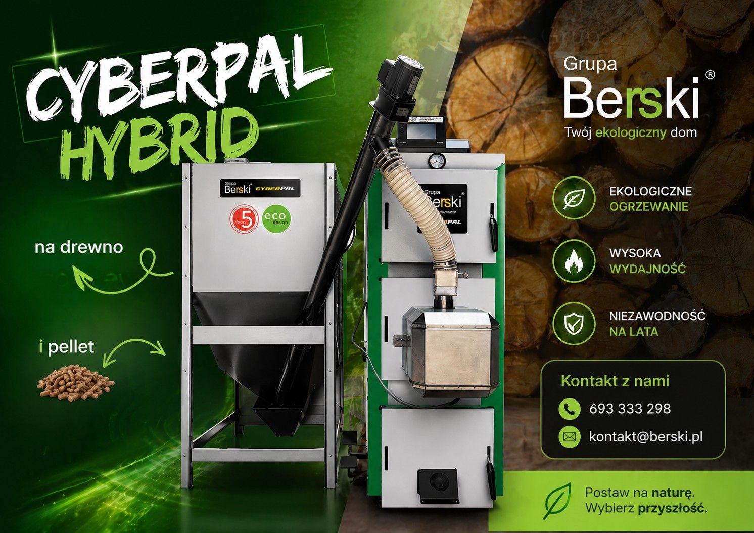 KOCIOŁ BERSKI CYBERPAL HYBRID 18 kW Brzeźnio - Zdjęcie 1