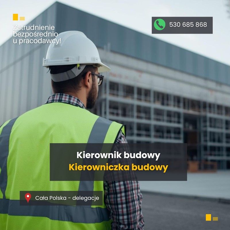 Kierownik Budowy / Kierowniczka Budowy Poznań - Zdjęcie 1