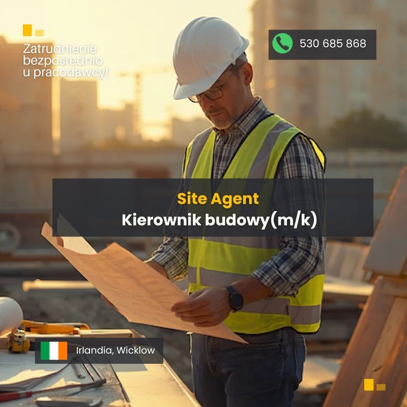 Site Agent / Kierownik budowy (k/m)  - Zdjęcie 1