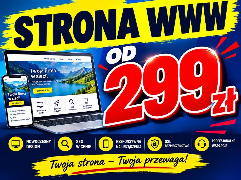 Kompletna strona firmowa w cenie 299 zł Kraków - Zdjęcie 1