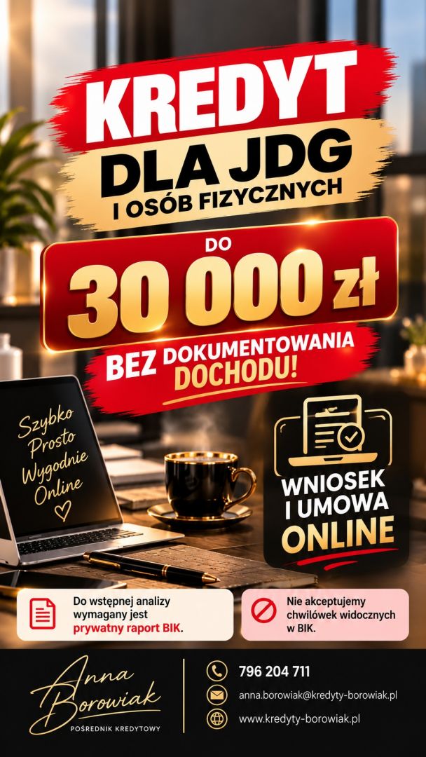 KREDYT DO 30 000 ZŁ BEZ DOKUMENTOWANIA DOCHODU! Poznań - Zdjęcie 1
